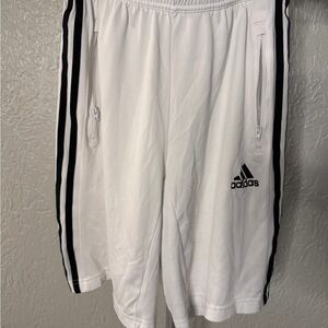 Adidas White Shorts with Black Accents